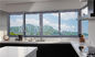 Aluminio Windows de desplazamiento de los apartamentos de los chalets con el satinado moderado 6m m