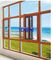 La madera revestida de aluminio Windows de los arquitectos con el gas de cristal esmaltado doble/triple del argón llenó